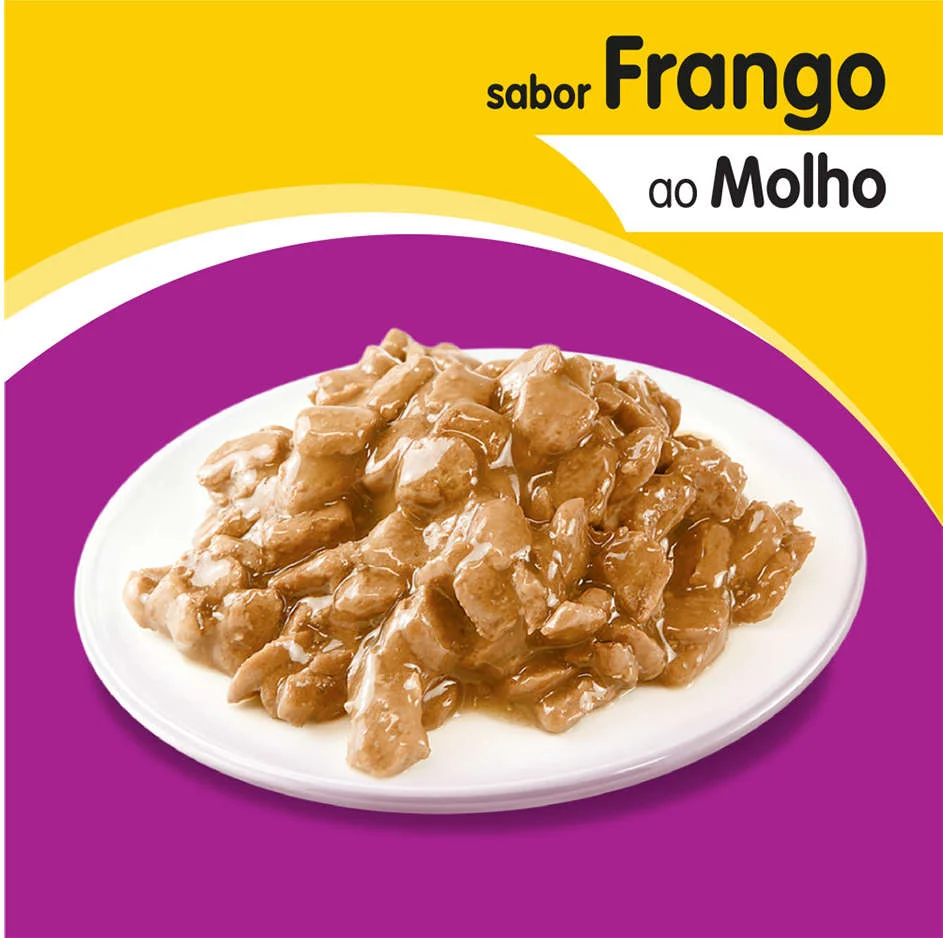 Ração Úmida Whiskas Sachê Frango ao Molho para Gatos Adultos - Imagem 3