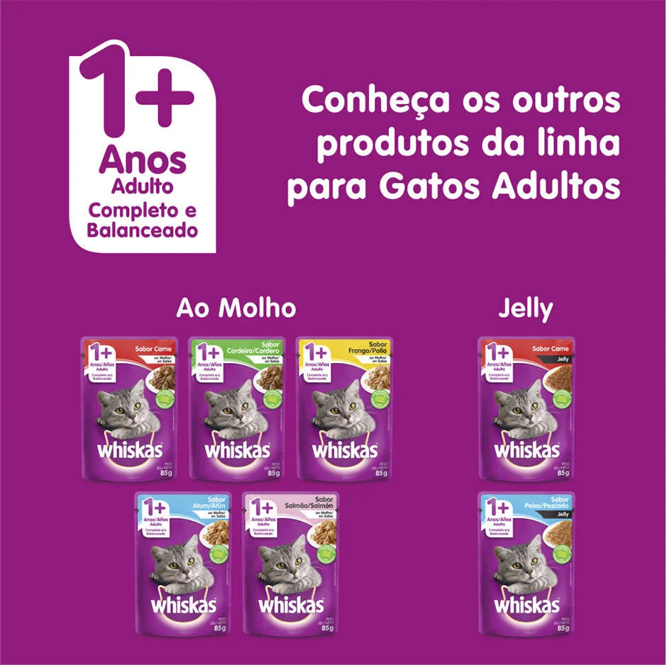 Ração Úmida Whiskas Sachê Frango ao Molho para Gatos Adultos - Imagem 5