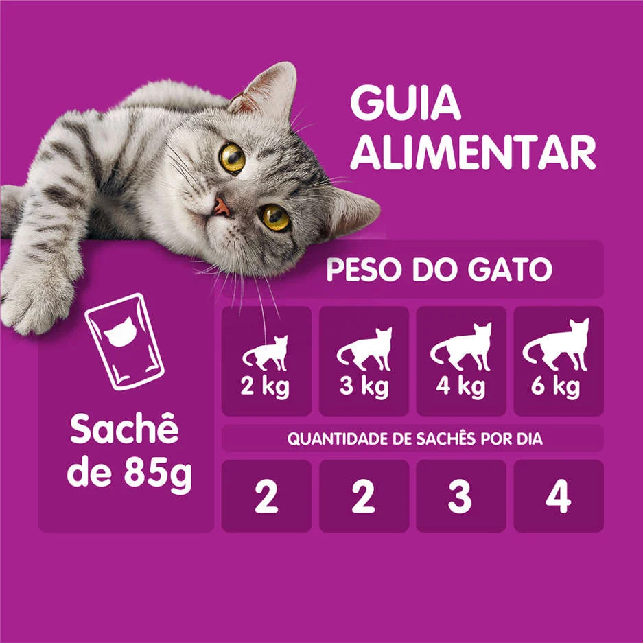 Ração Úmida Whiskas Sachê Frango ao Molho para Gatos Adultos - Imagem 6