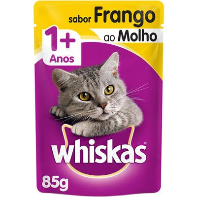 Ração Úmida Whiskas Sachê Frango ao Molho para Gatos Adultos